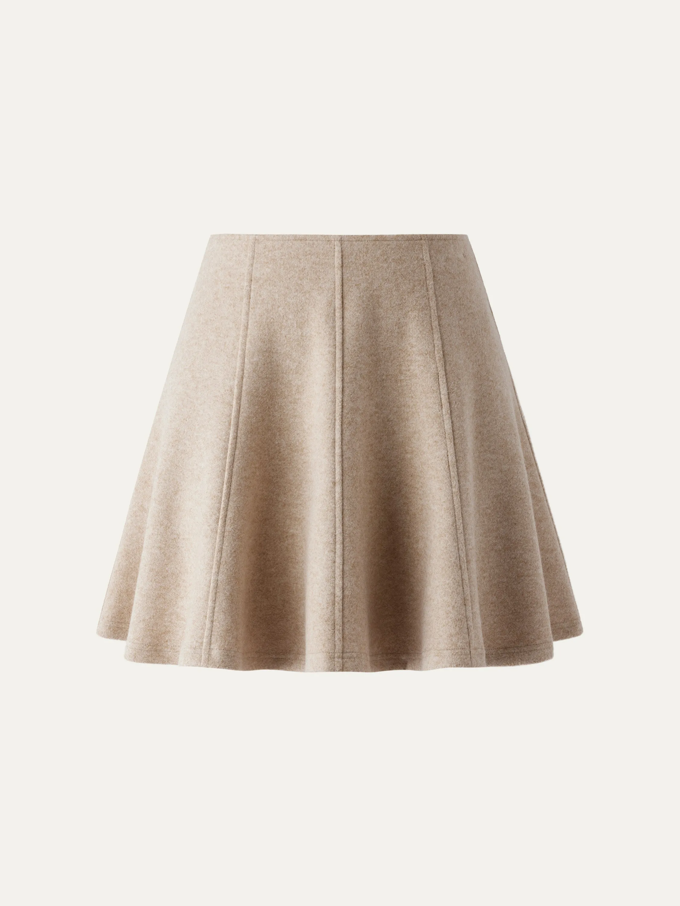 High Waisted Flare Hem Mini Skirt