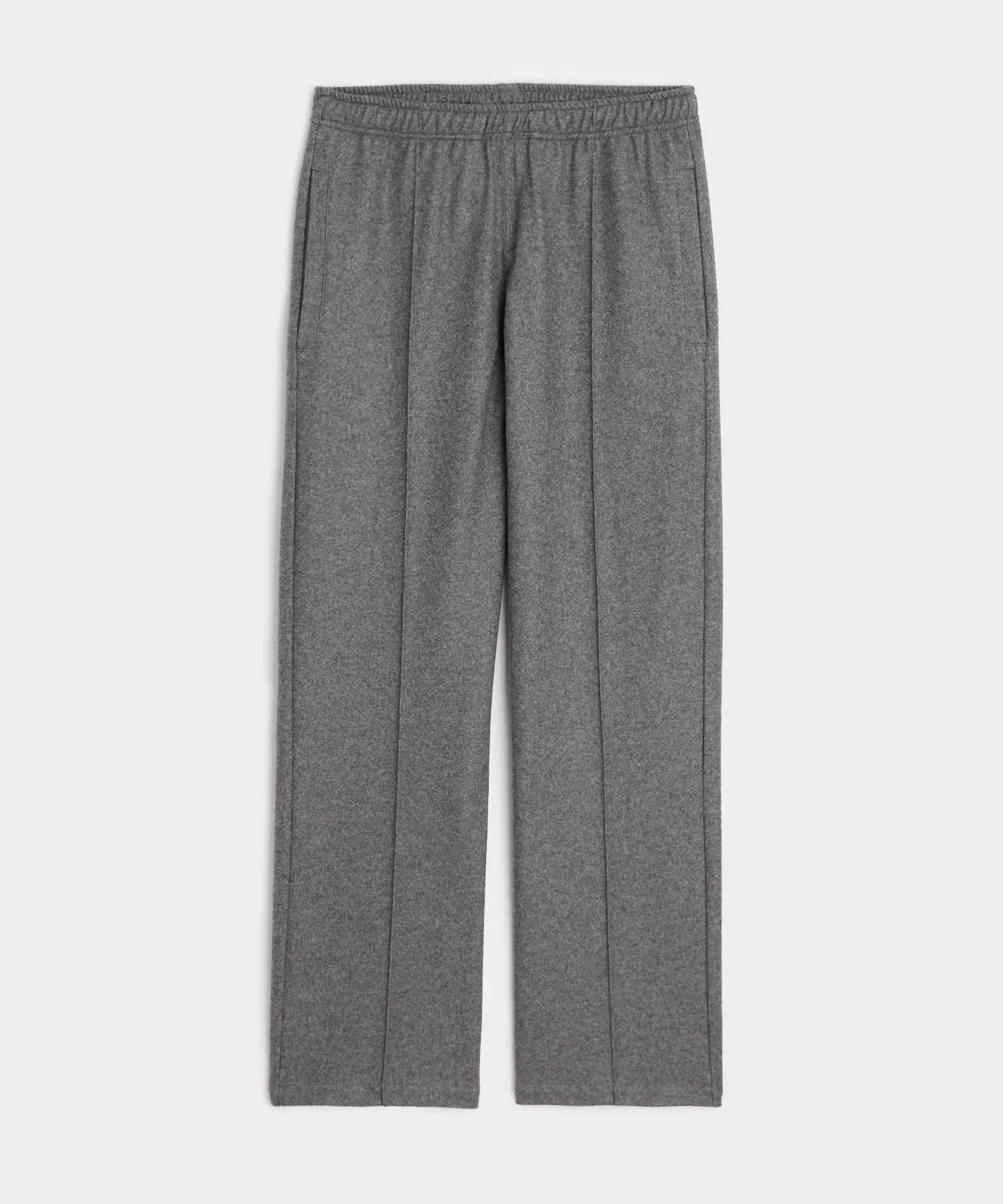 Knit Cashmere Pintuck Pant in Charcoal