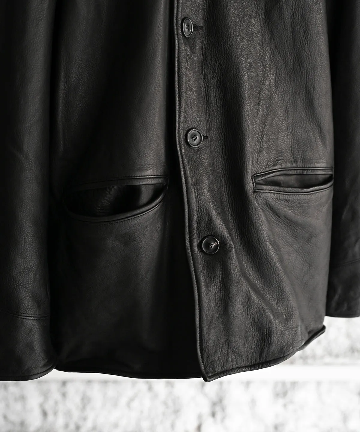 LAST1 >> US2450 / leather coat - UNUSED