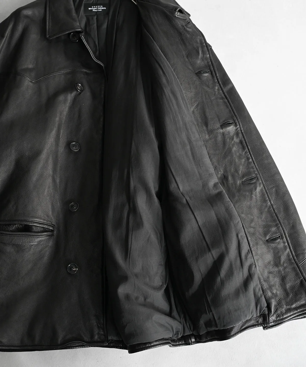 LAST1 >> US2450 / leather coat - UNUSED