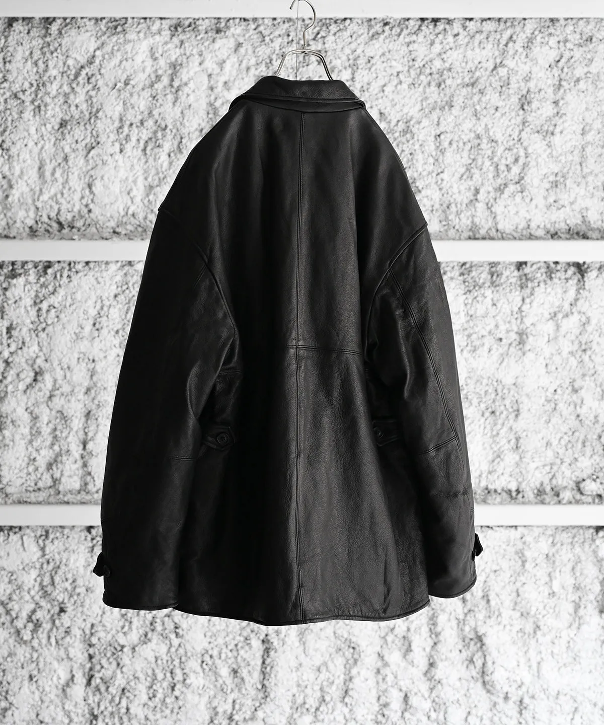 LAST1 >> US2450 / leather coat - UNUSED