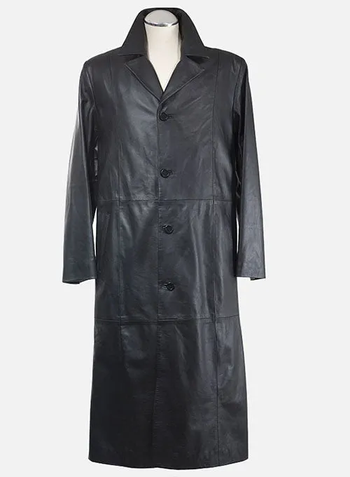 Leather Long Coat #201