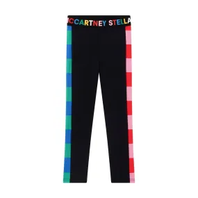 Leggings With Logo Elastic & Side Stripes