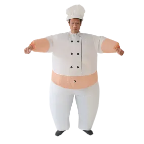 Lightweight Inflatable Chef Costume with Fan, One-Size