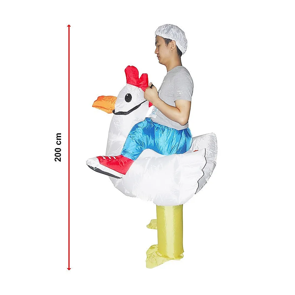 Lightweight Inflatable Chicken Costume, Fan Operated, One-Size