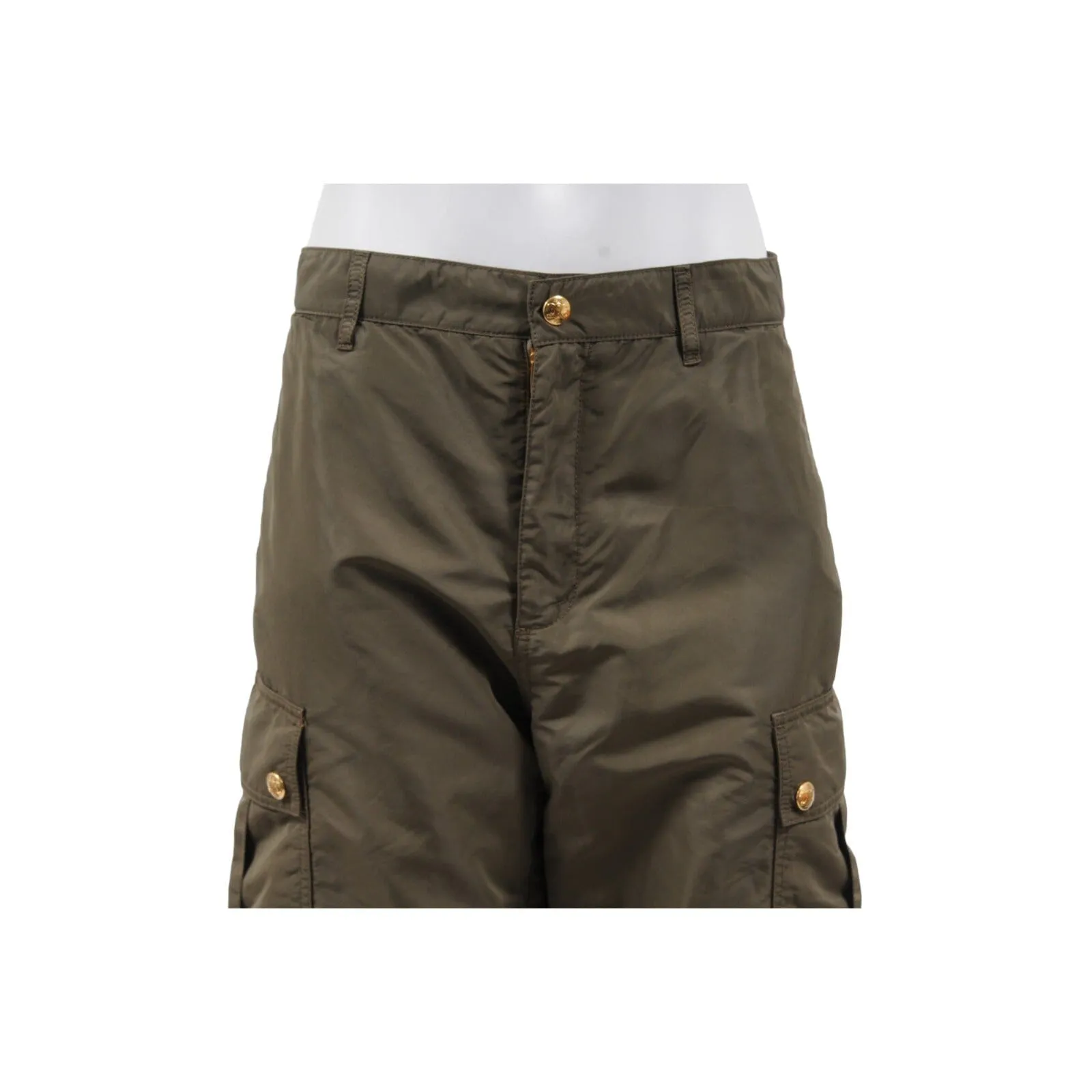 Lightweight Nylon Cargo Pants Olive Green