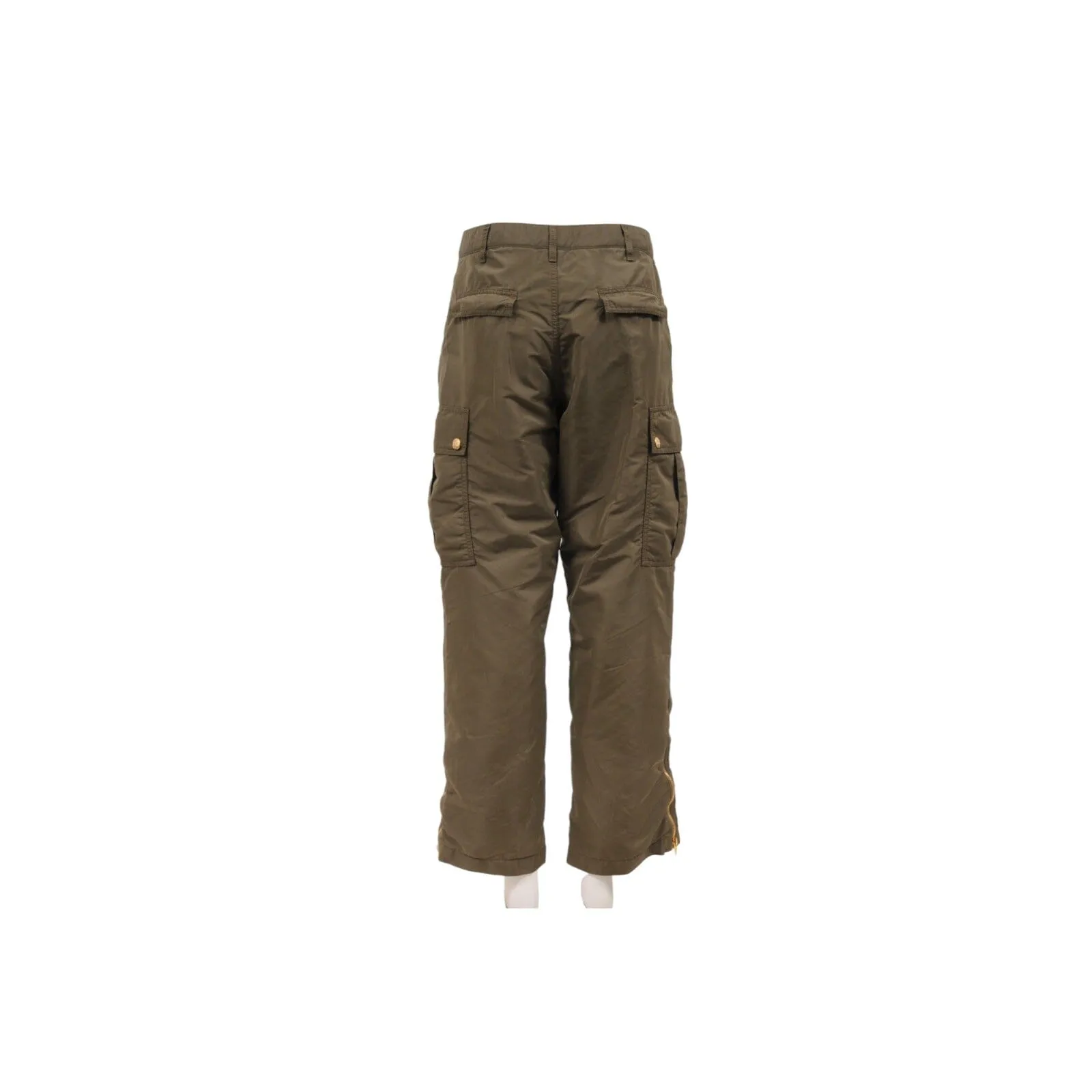 Lightweight Nylon Cargo Pants Olive Green