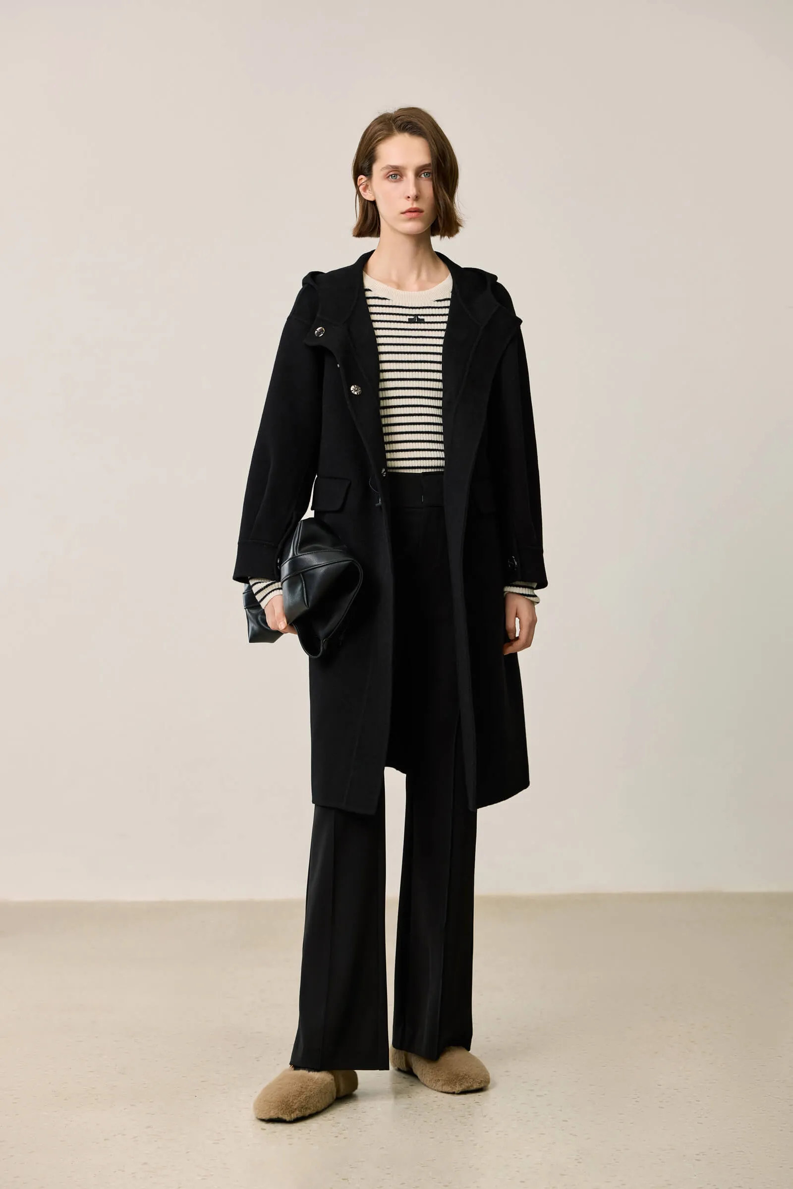 LILY Lambswool Collegiate Duffle Wool Coat