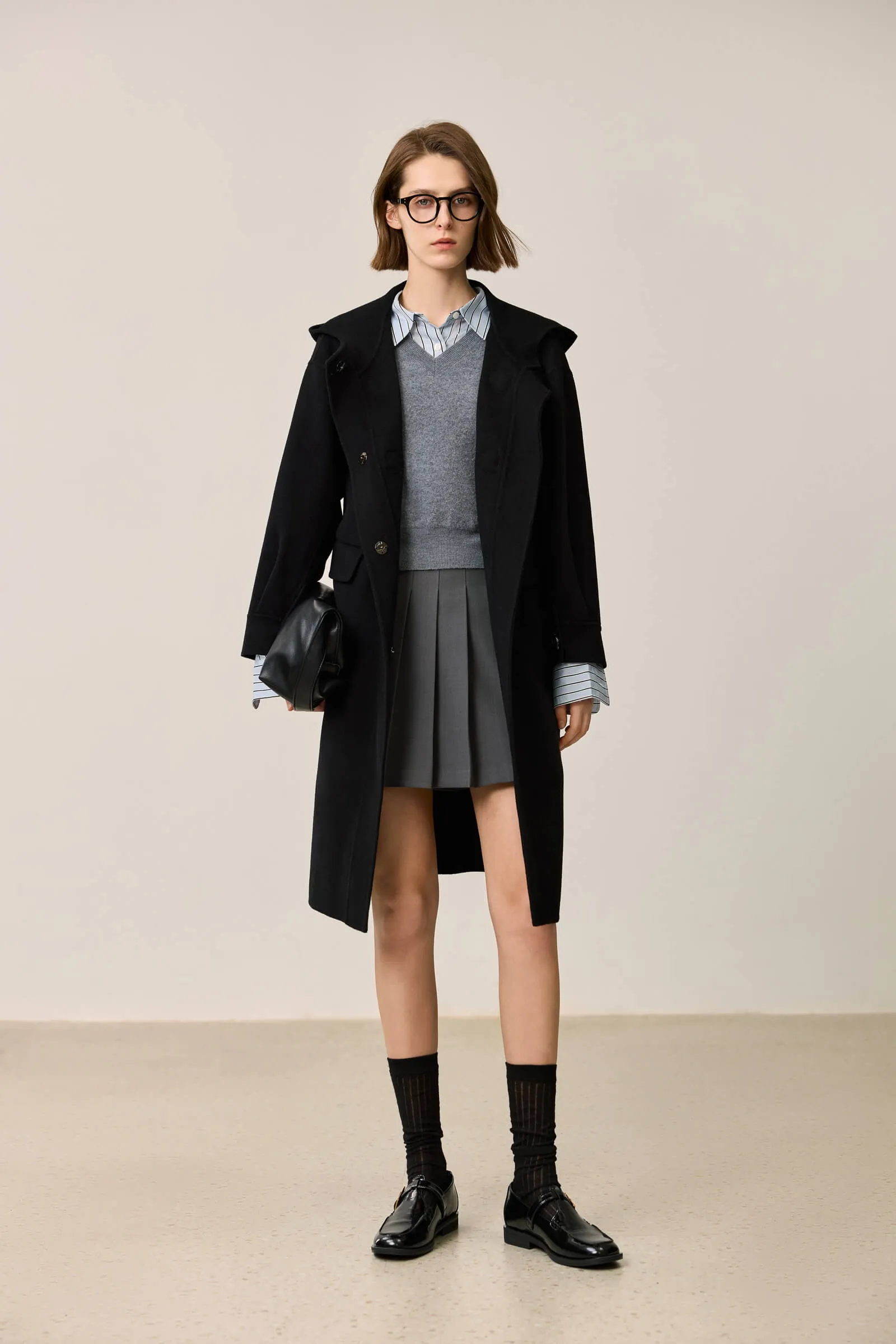 LILY Lambswool Collegiate Duffle Wool Coat