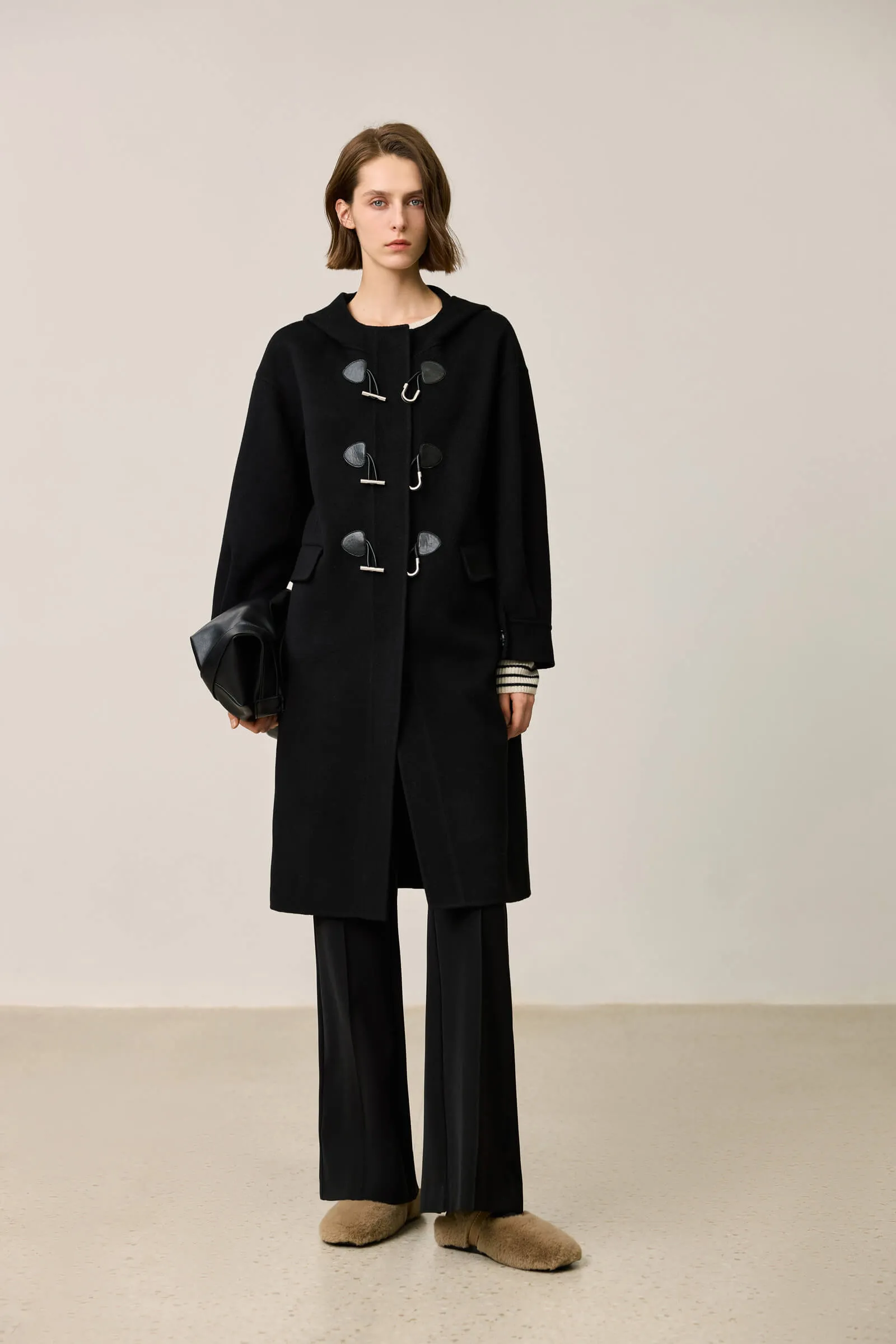 LILY Lambswool Collegiate Duffle Wool Coat