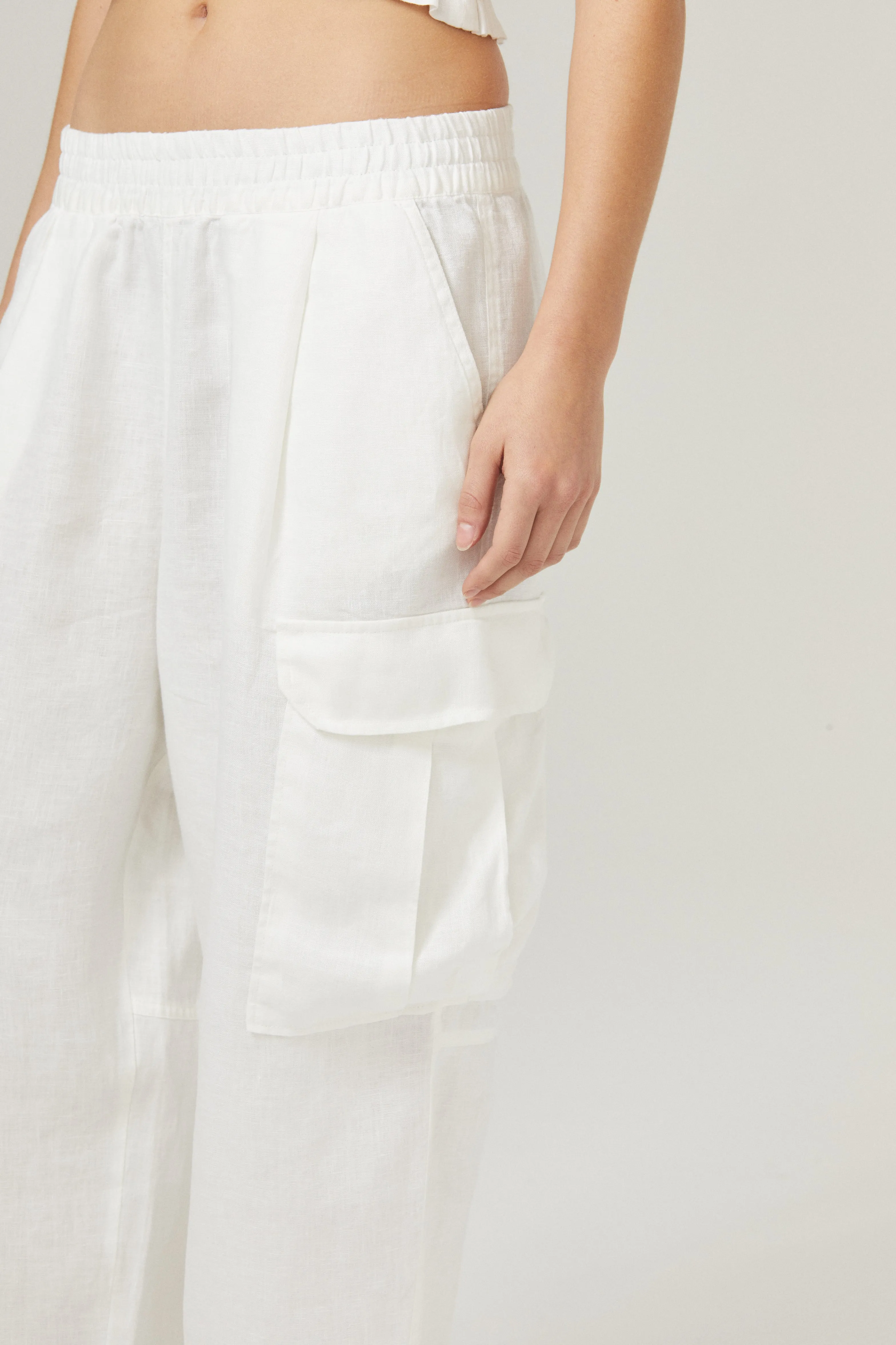 Luca Linen Pants - White