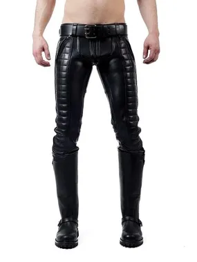 Men's Real Leather Skinny Fit Padded Pants