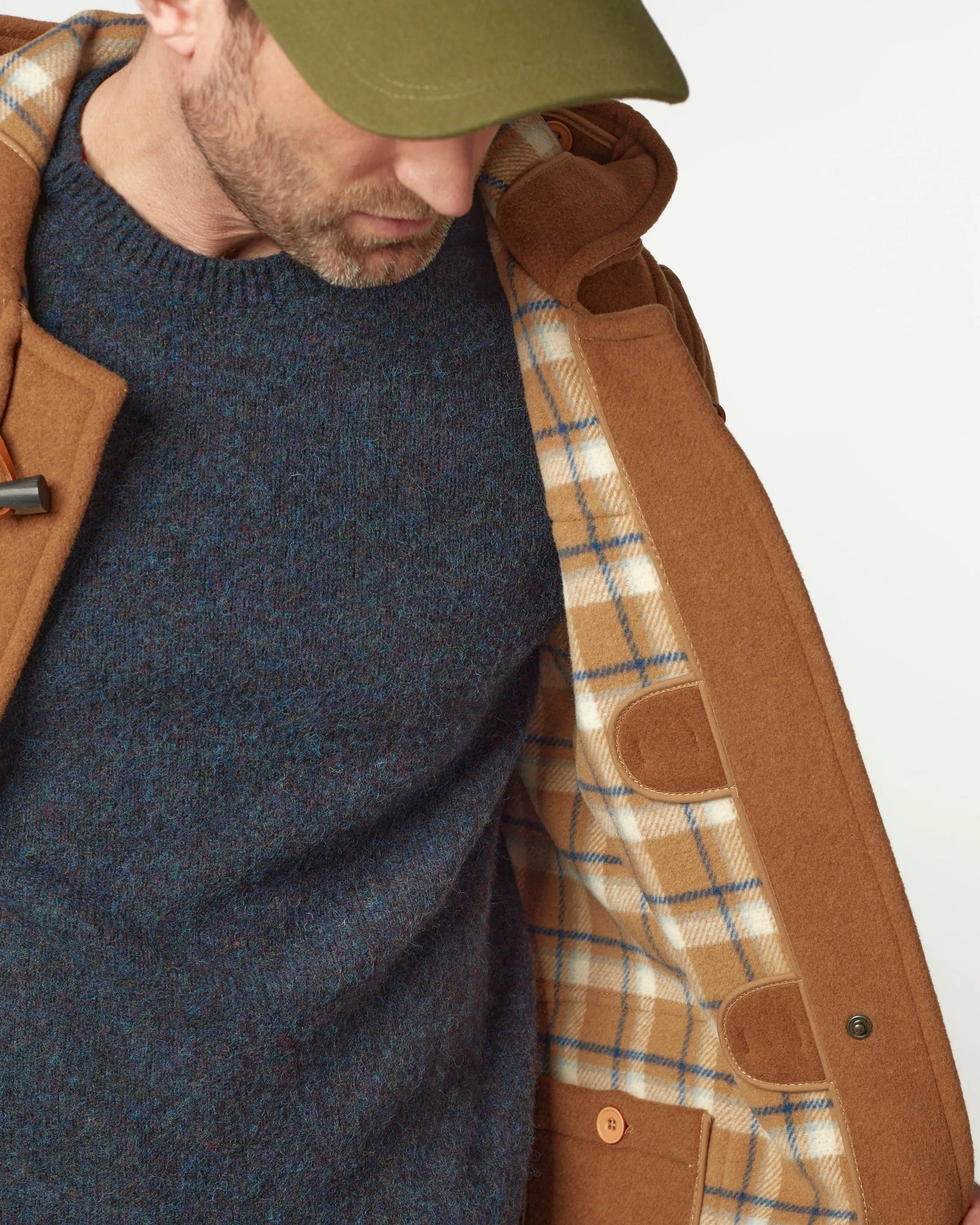 Men's Super Slim Gion Duffle Coat - Camel