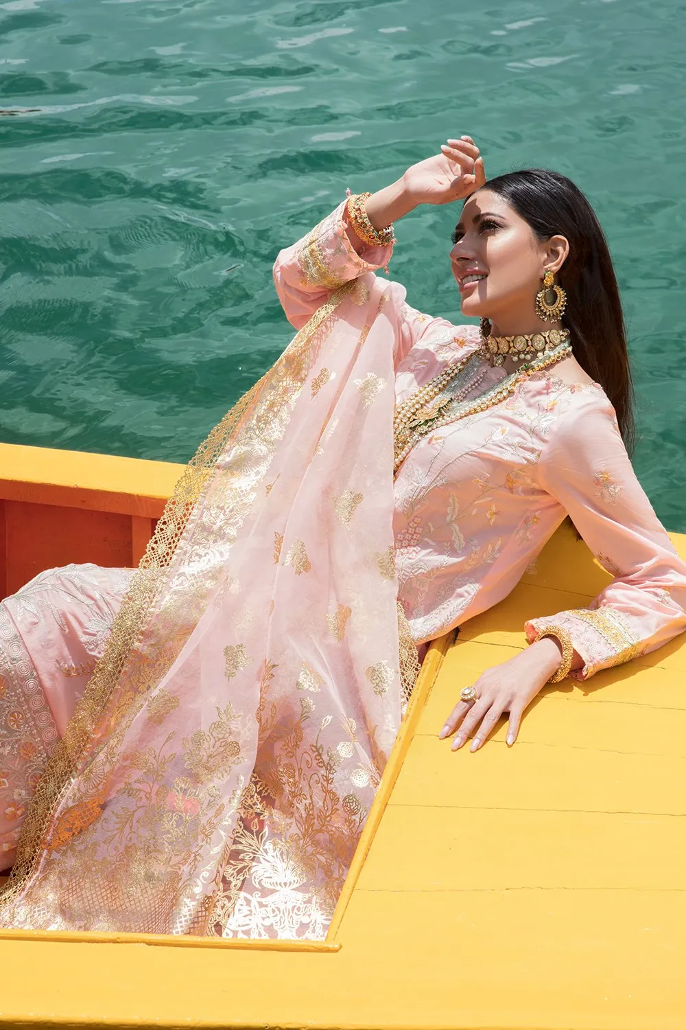 Nisa Hussain Luxury Lawn Collection '21 – NHL02-GOLDFINCH