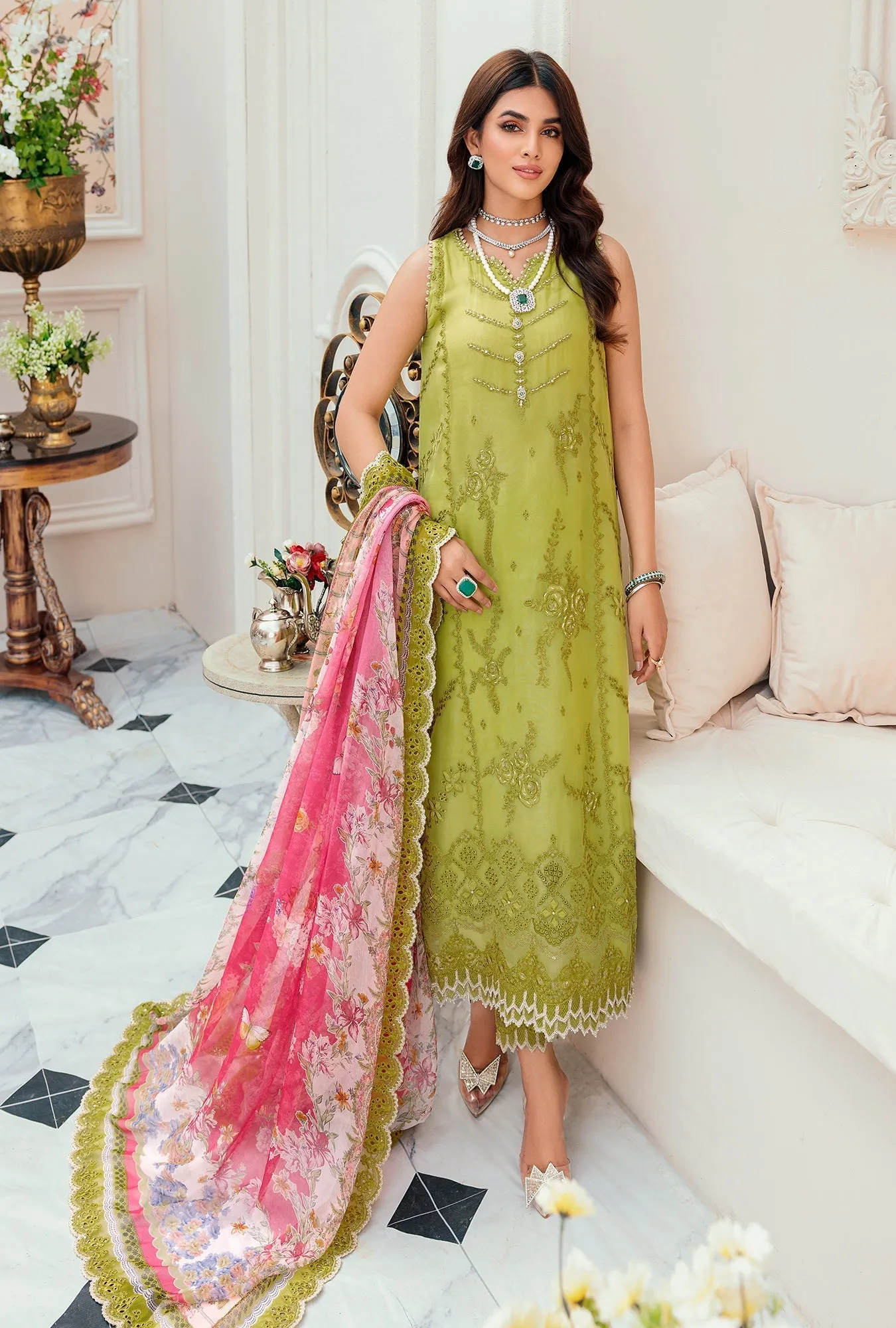 Noor by Saadia Asad · Chiffon Laserkari Collection  – D1-BUENA