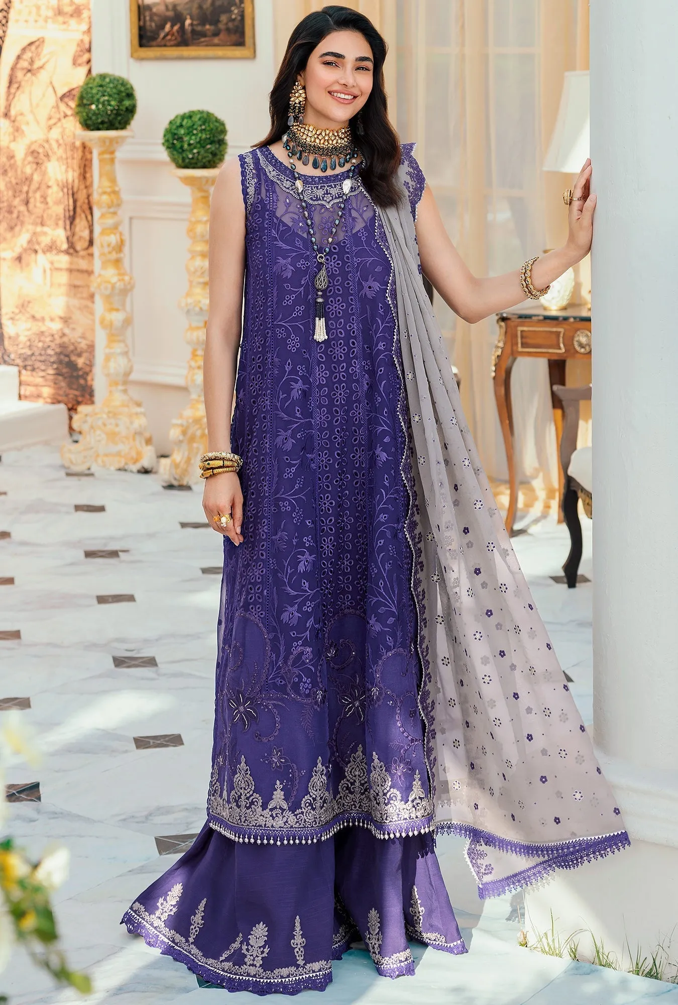 Noor by Saadia Asad · Chiffon Laserkari Collection  – D4-SONREIR