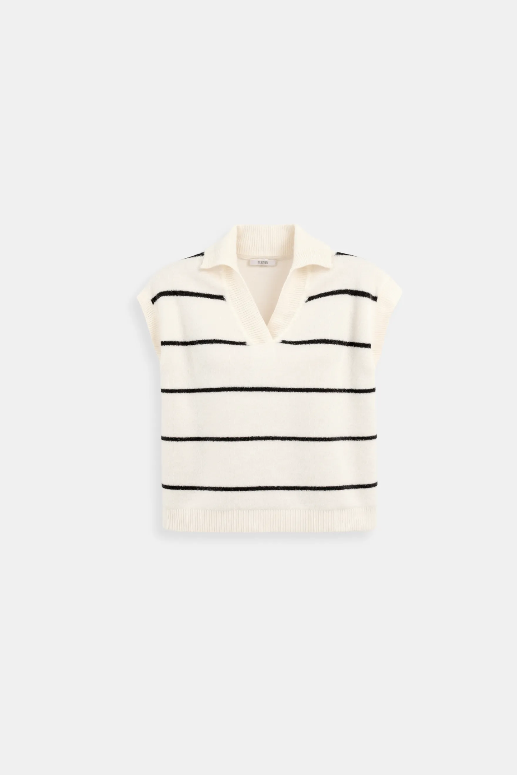 Old Money Casual Stripes Lapel Neck Pullover Polo Vest