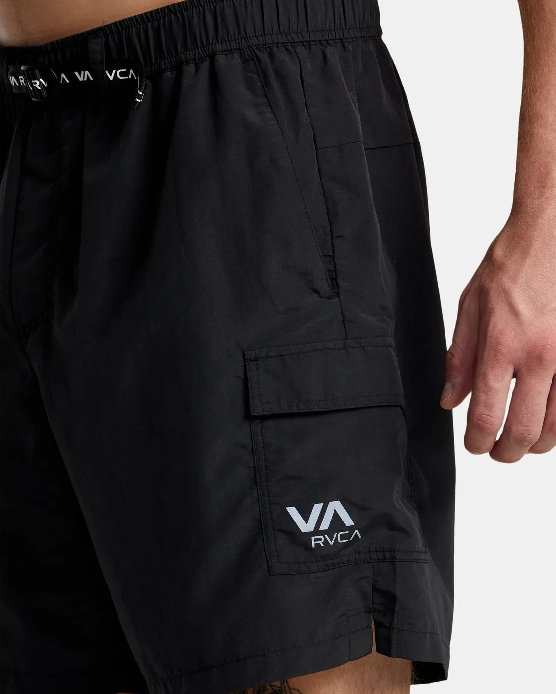 Outsider Packable Cargo Shorts Utility Shorts - Black