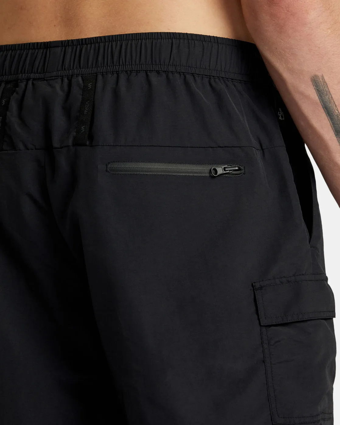 Outsider Packable Cargo Shorts Utility Shorts - Black