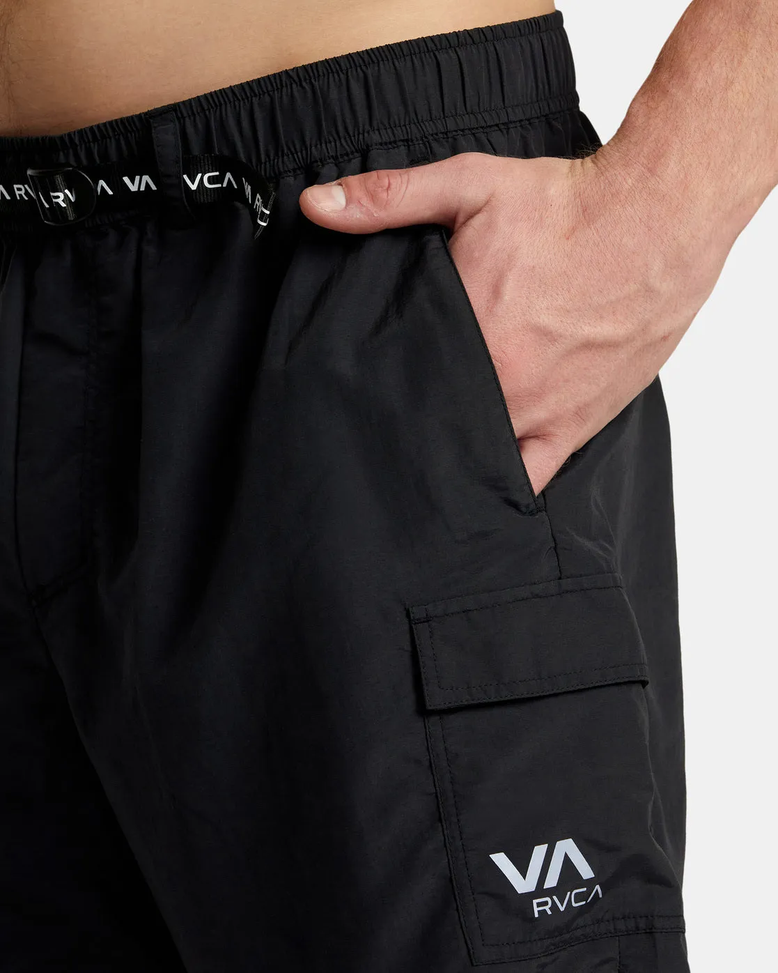 Outsider Packable Cargo Shorts Utility Shorts - Black