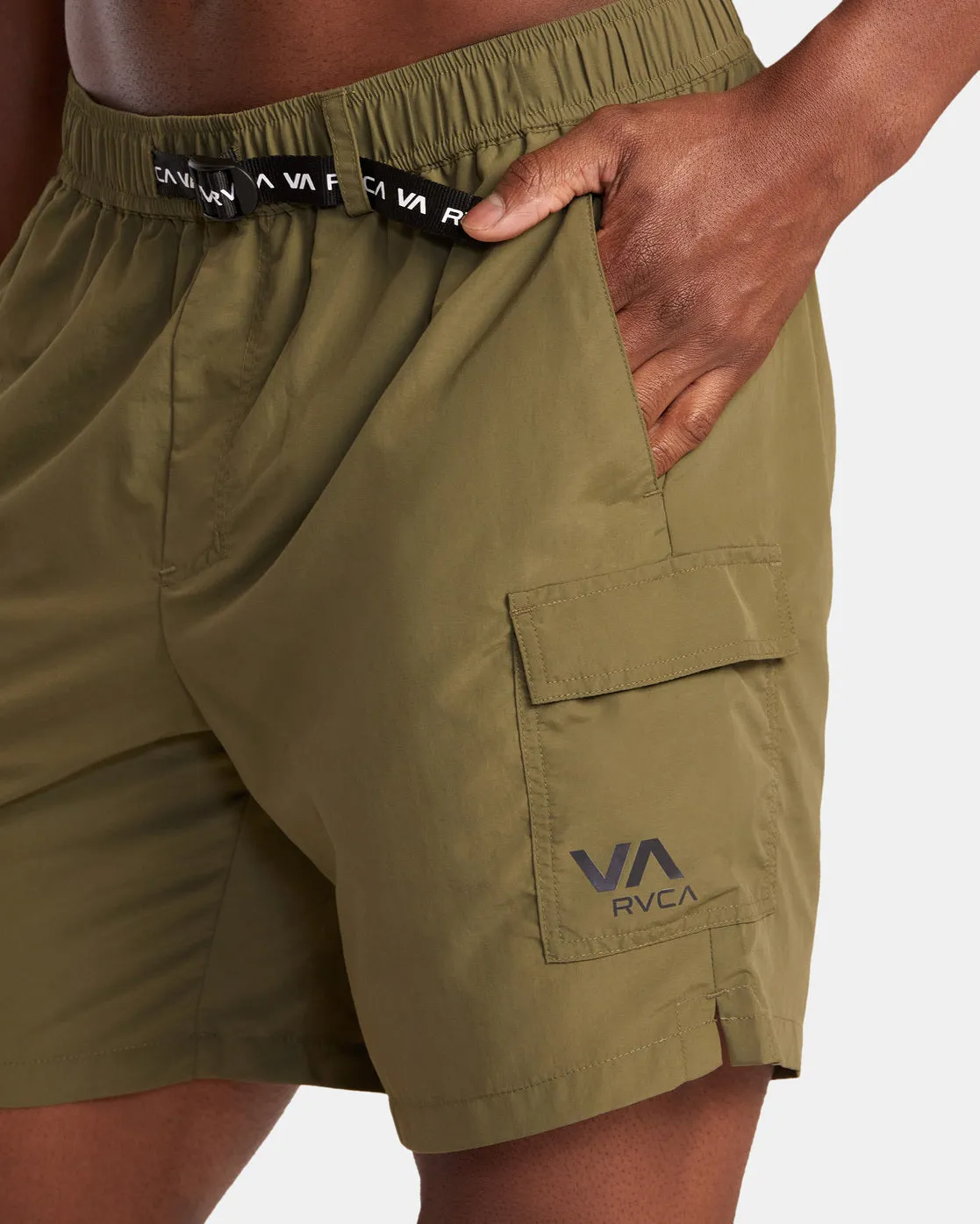 Outsider Packable Cargo Shorts Utility Shorts - Olive