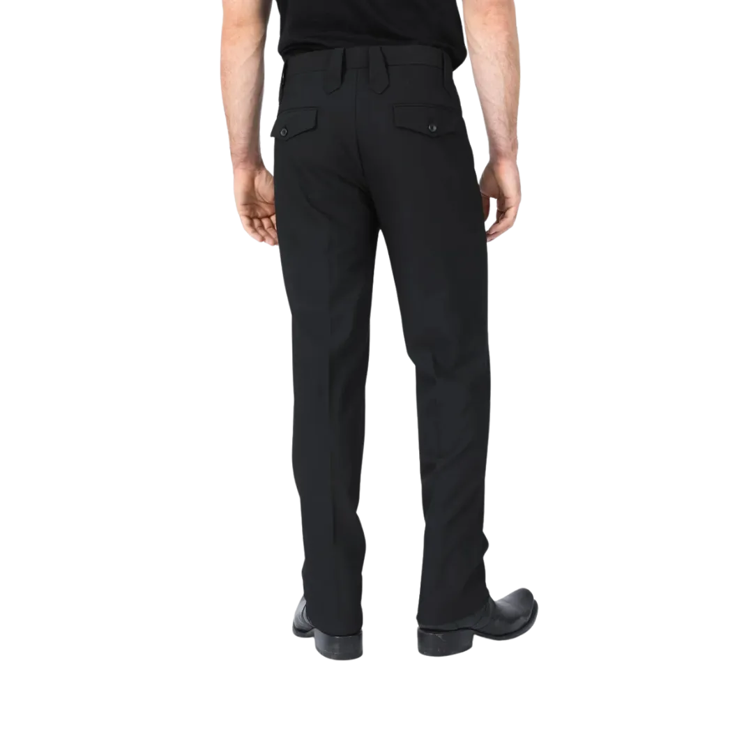 Platini Men's Heath Poly Stretch Western Suit Bootcut Black Pants