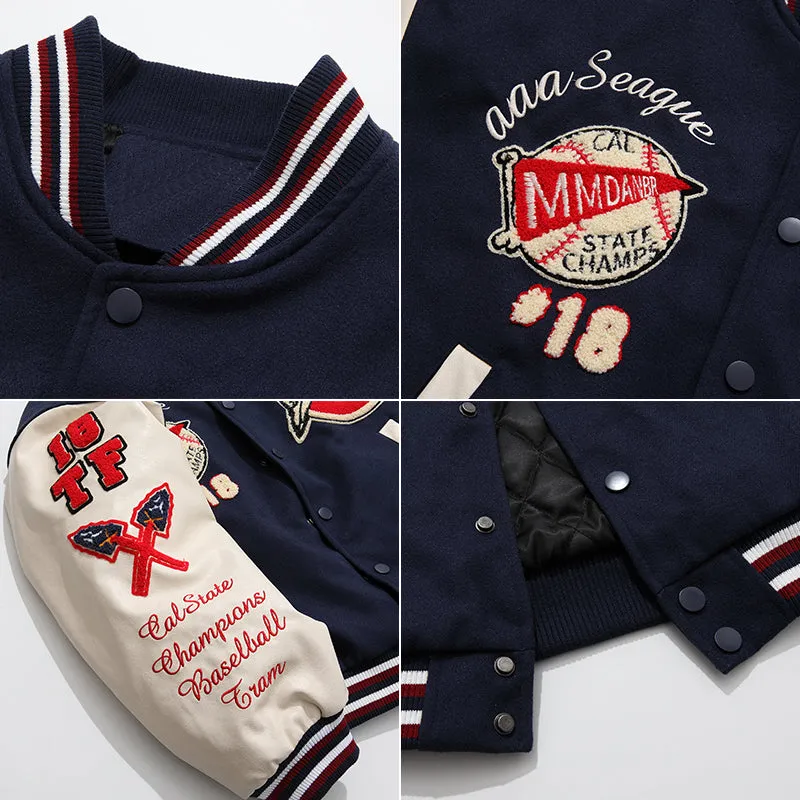 PopFlying Retro Varsity Jacket Baseball Game