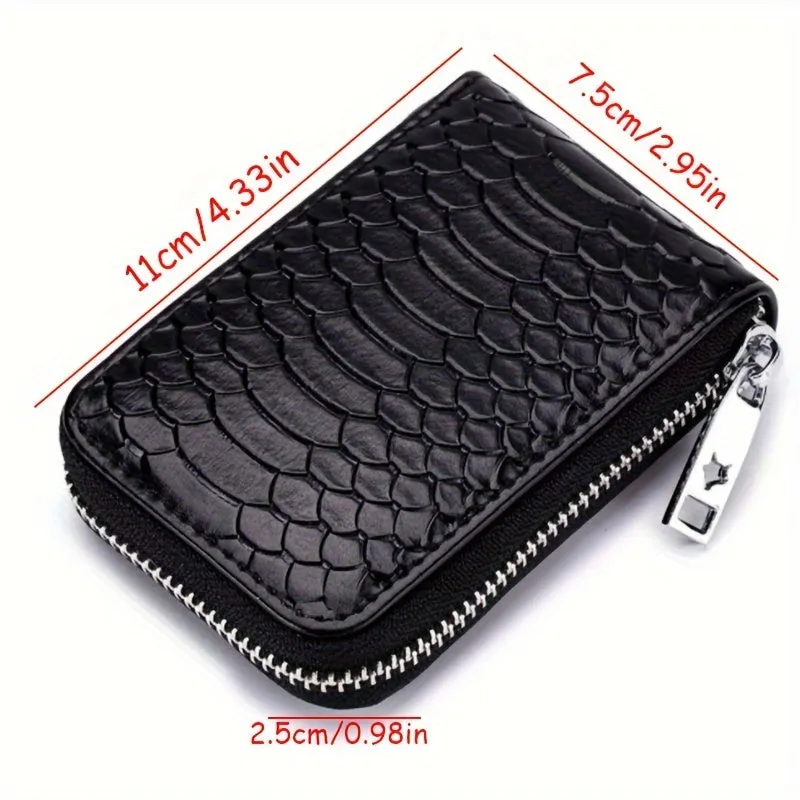 Premium Leather Zipper Wallet - Secure Card Holder with Compact Design - Ideal Festival Gift for Men & Women