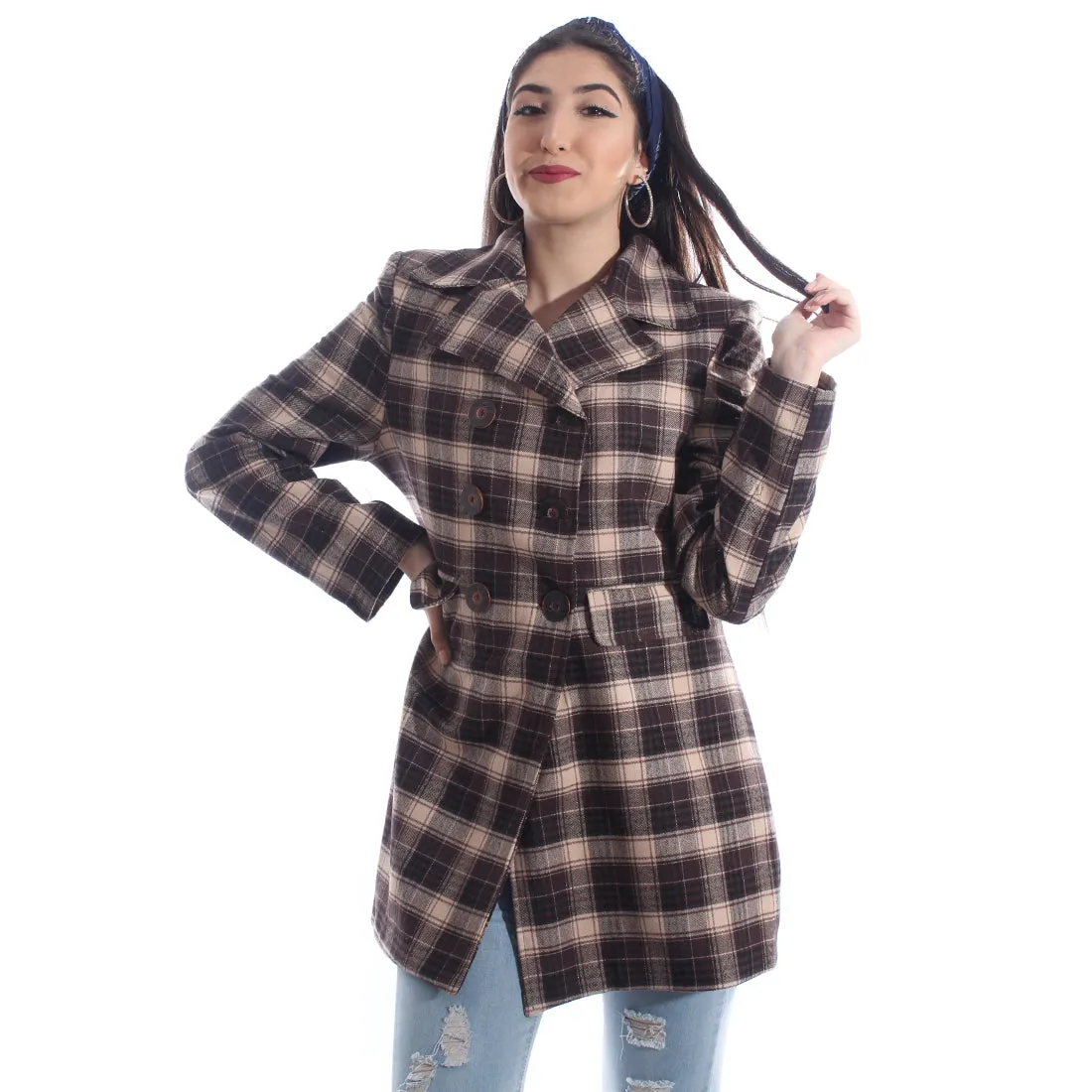 "Checked coat " -5989