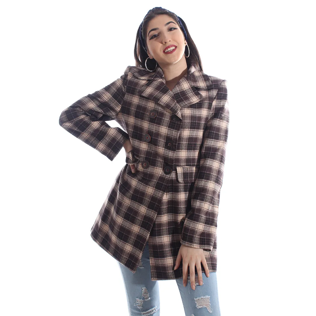 "Checked coat " -5989