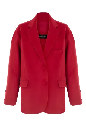 RED OVERSIZE CACHET BLAZER JACKET