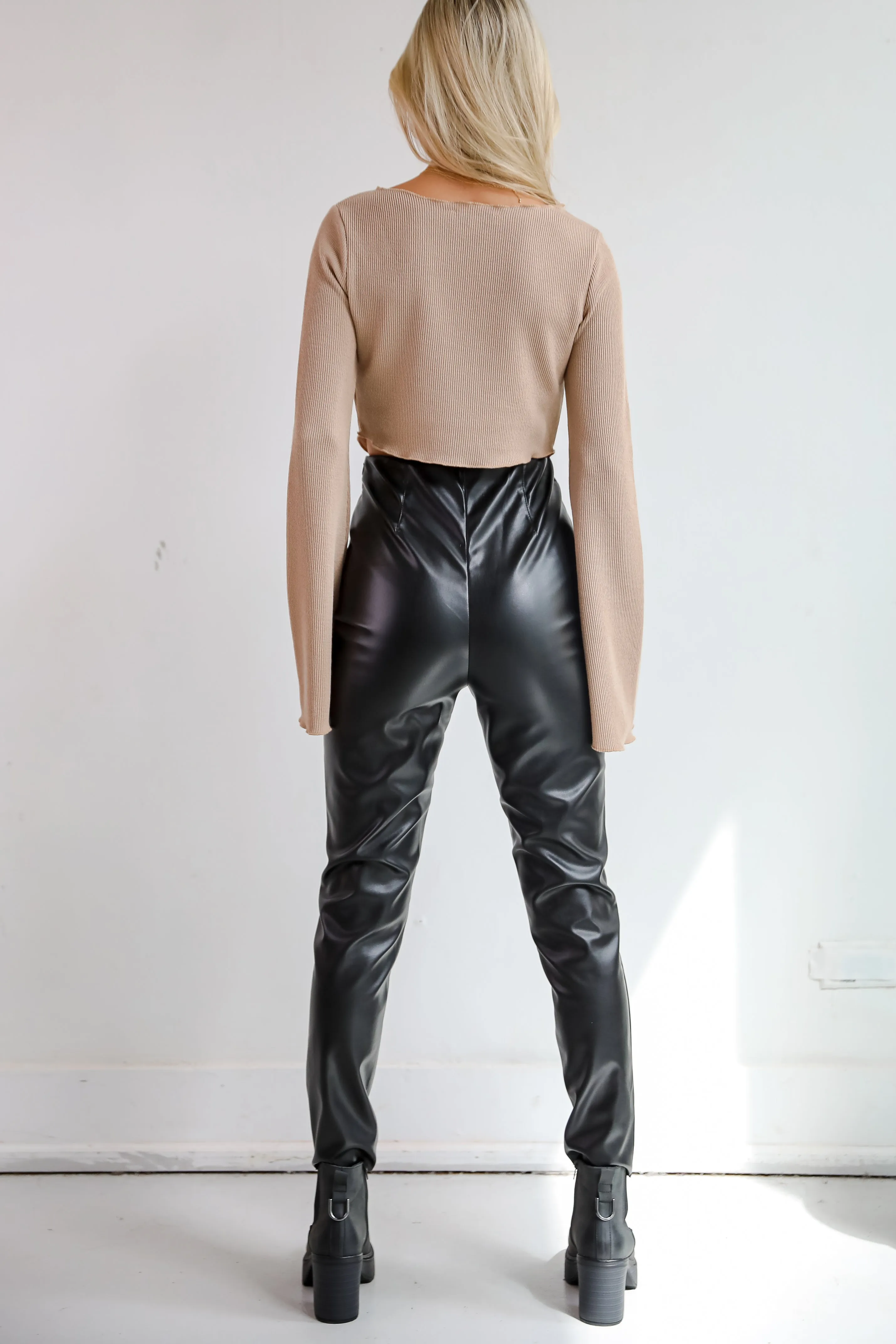 Regal Passion Black Leather Pants