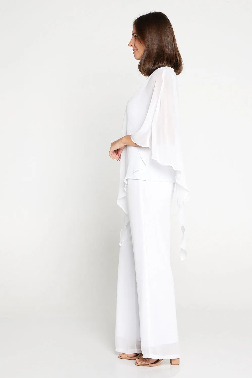 Rendezvous Chiffon Pants - White