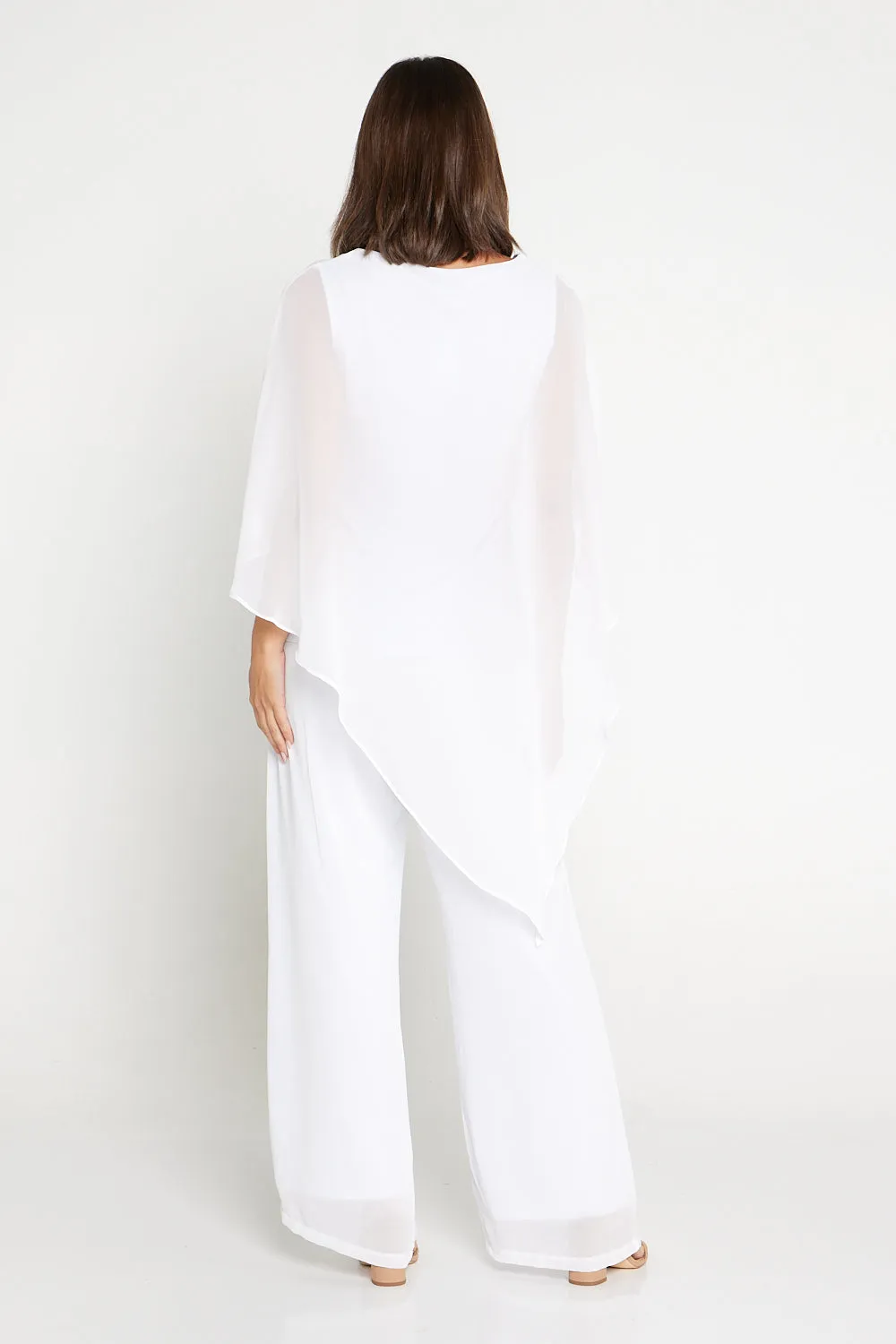 Rendezvous Chiffon Pants - White