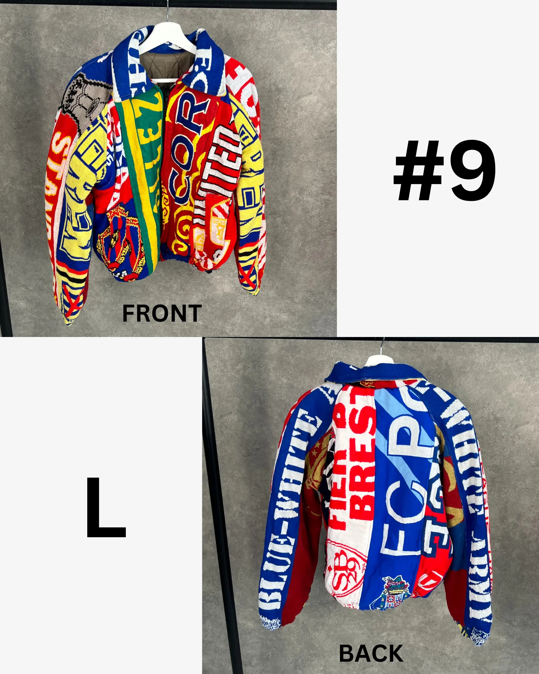 Reworked Football Scarf Jacket