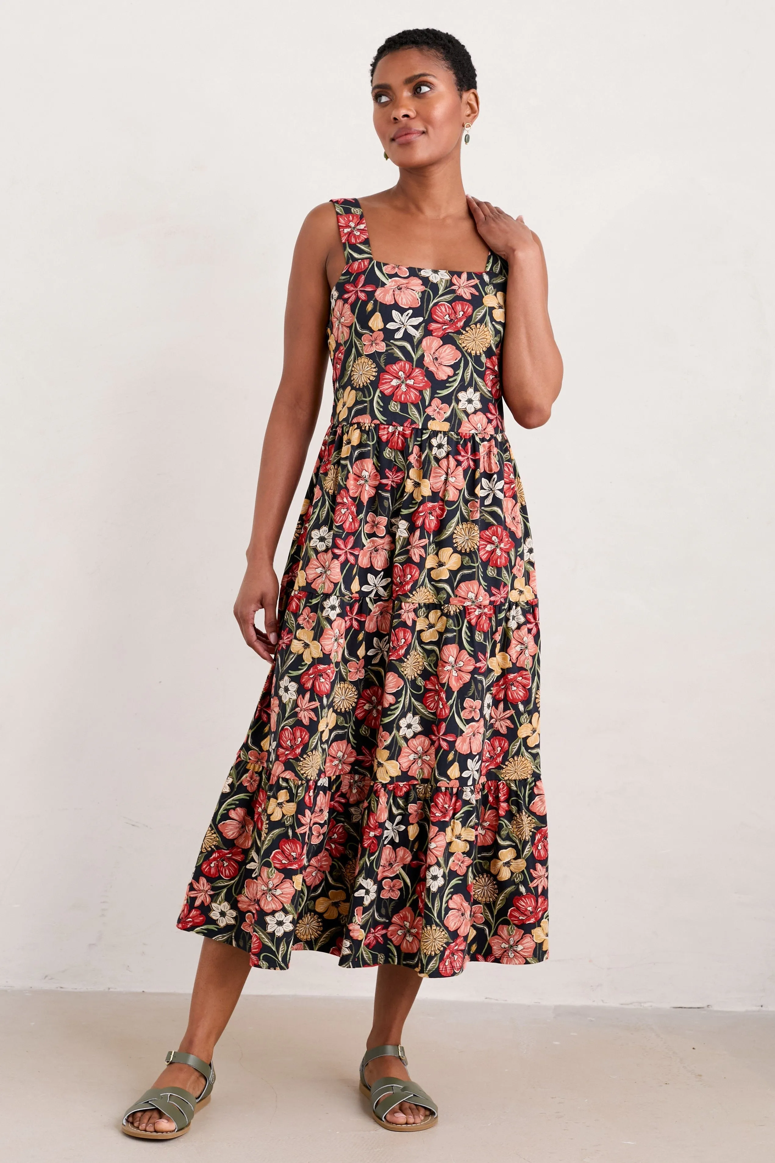 Seasalt Deep Water Dress-Folky Poppy Inkwell