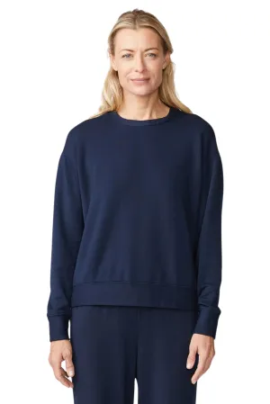 Softest Fleece Crew Neck Pullover, New Navy