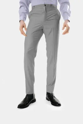 Standard Length Three Quarter Sleeve Wool Pants in Grey