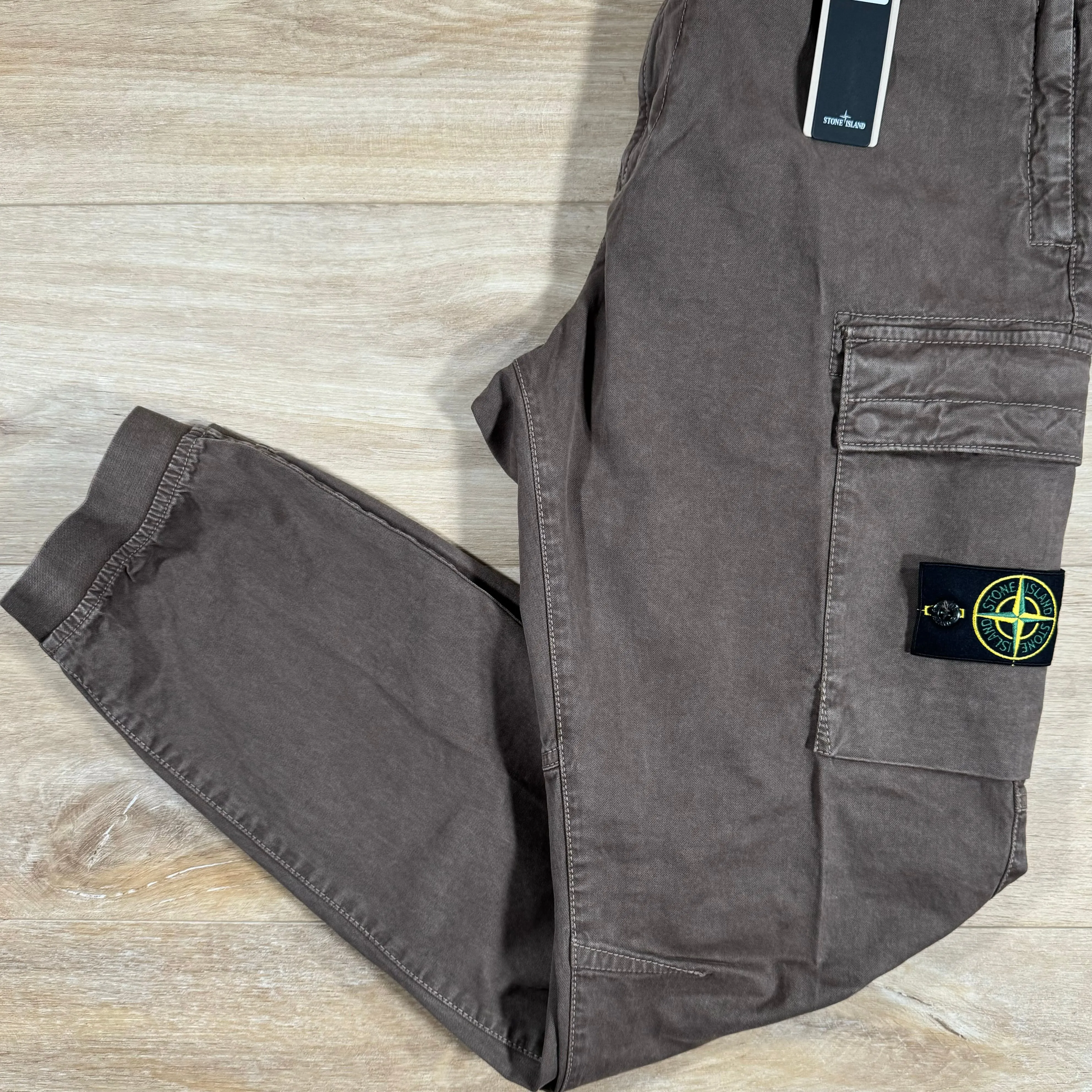 Stone Island Stretch Cargo Pants in Walnut Brown