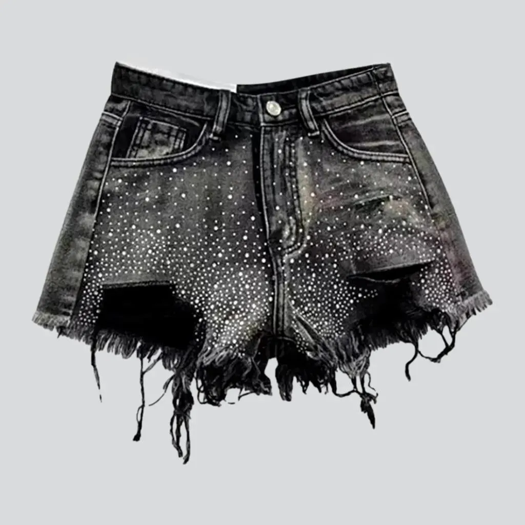 Straight y2k jean shorts
 for women