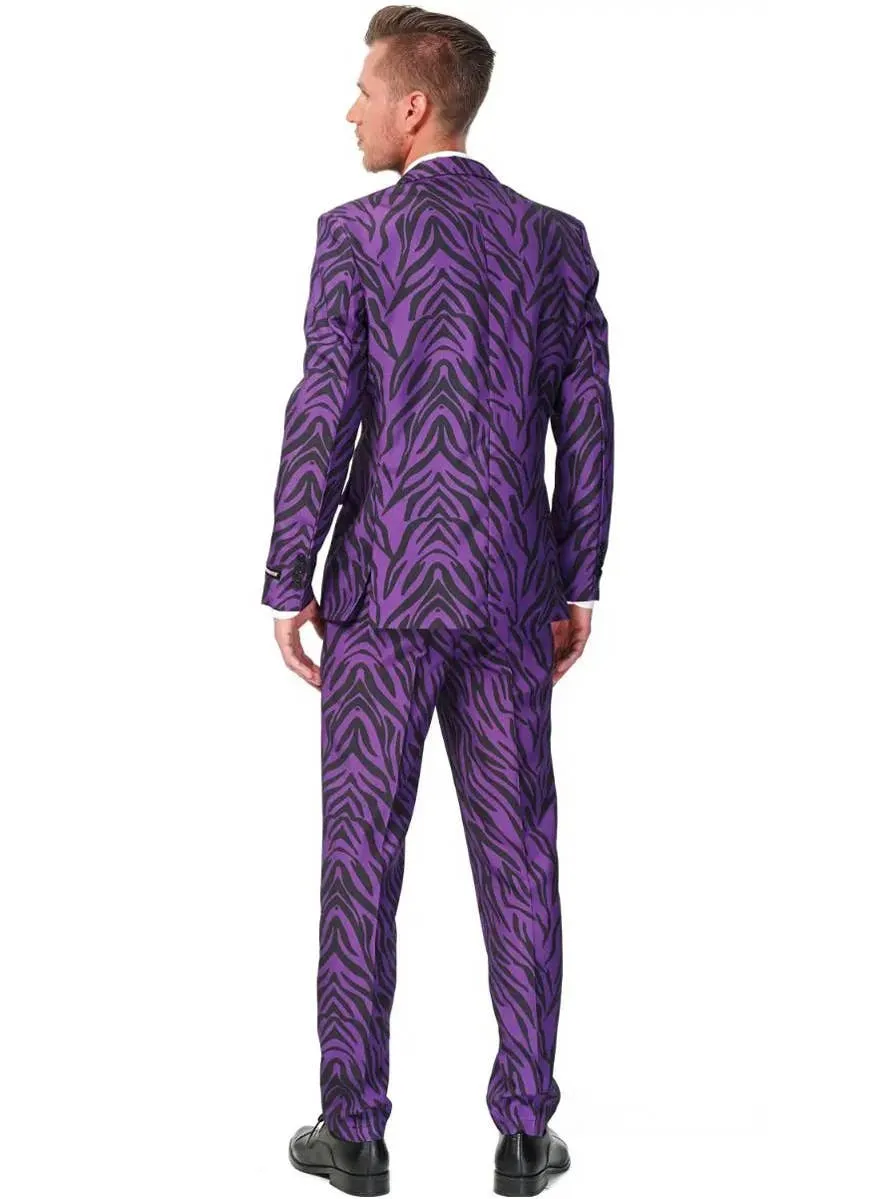 Suitmeister Purple Zebra Print Pimp Mens Novelty Costume Suit