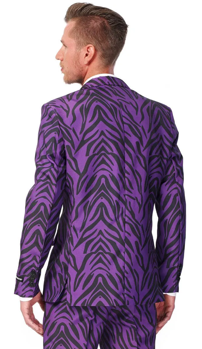 Suitmeister Purple Zebra Print Pimp Mens Novelty Costume Suit