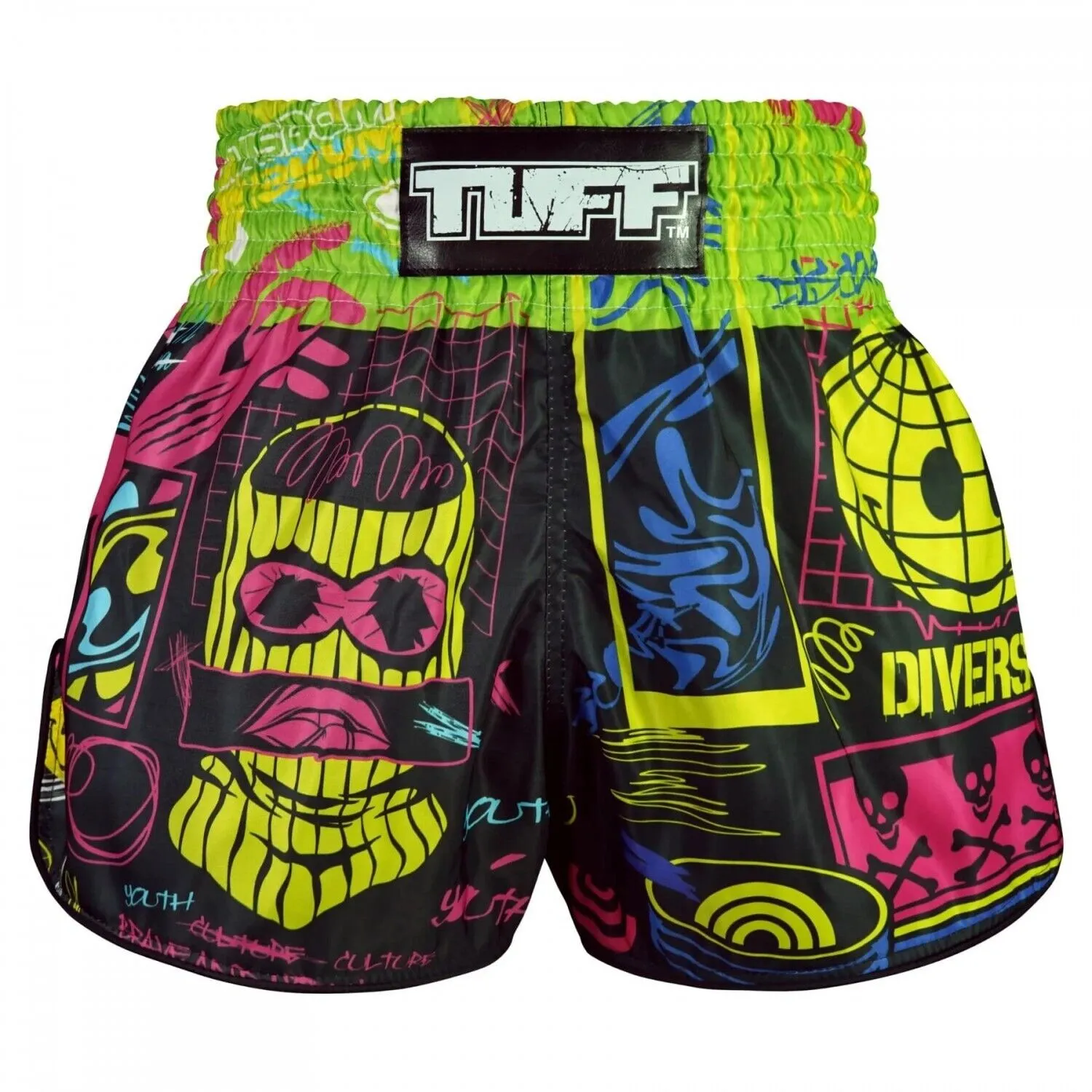 TUFF Muay Thai Shorts Neon Graffiti RMS119