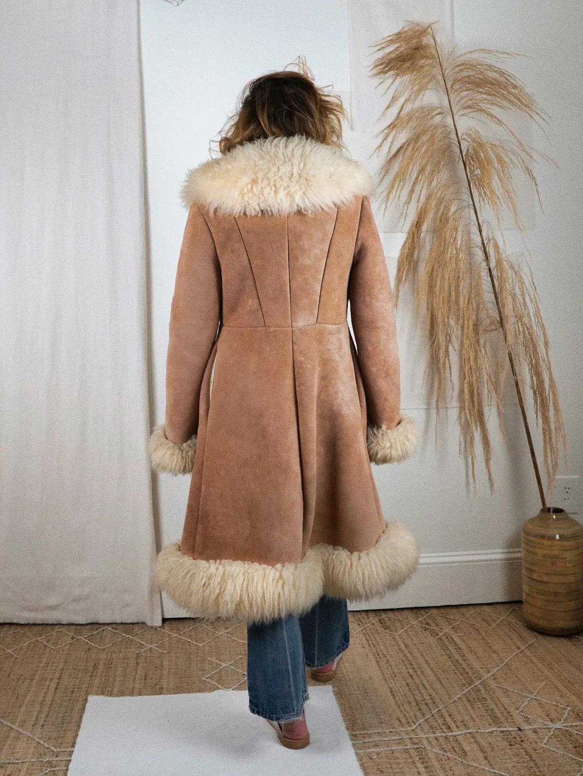 Vintage 70's Fluffy Sheepskin Fur Coat