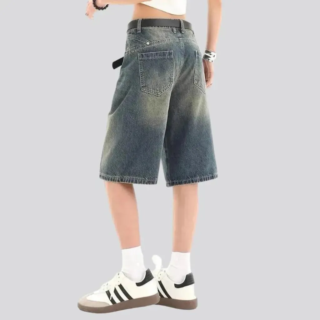 Vintage baggy women's jeans shorts