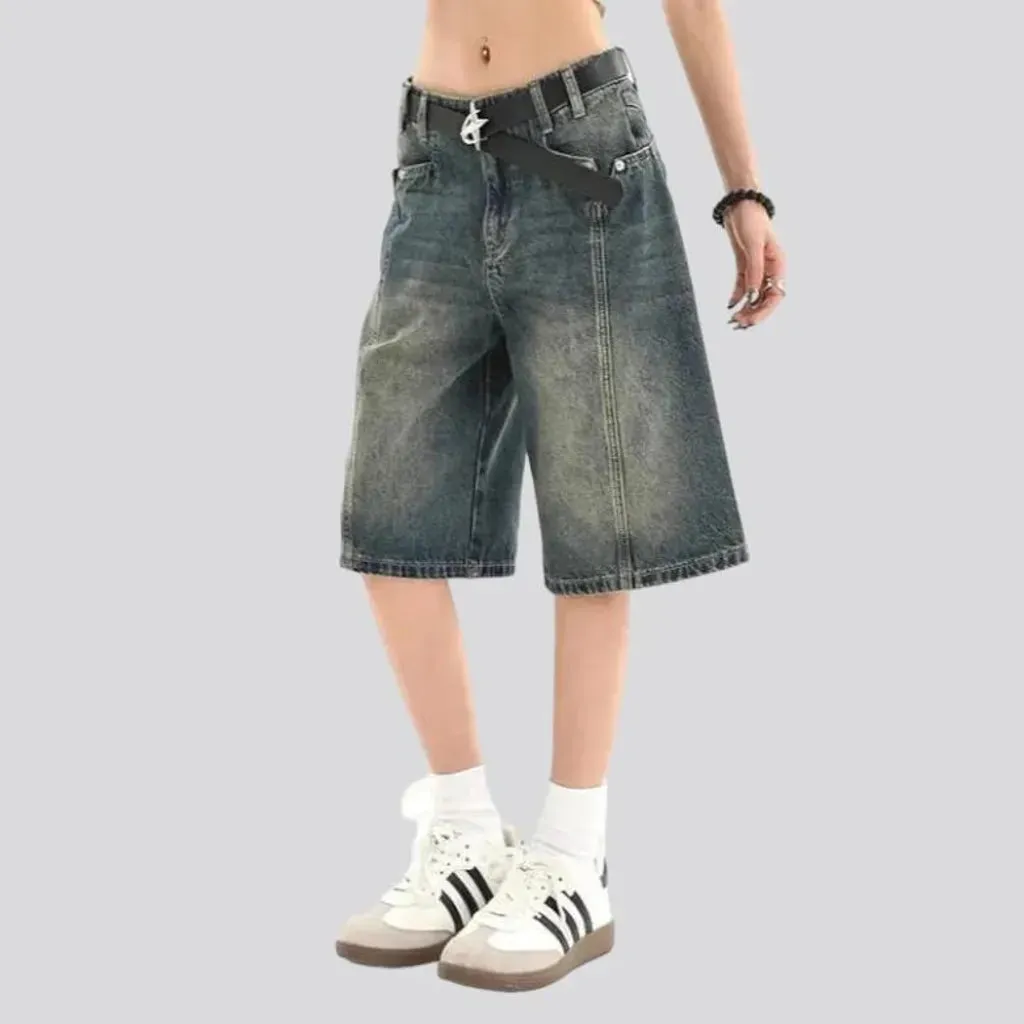 Vintage baggy women's jeans shorts