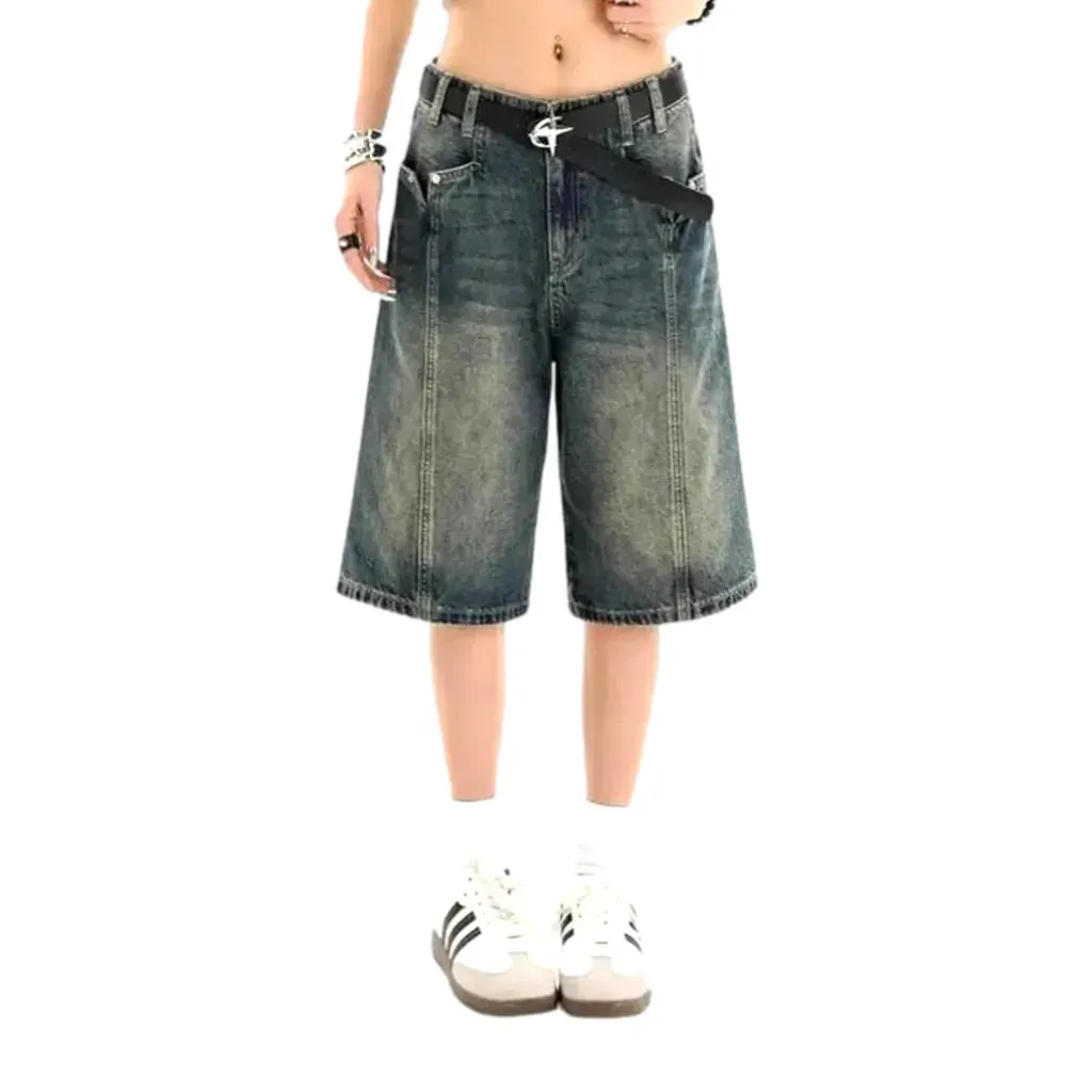 Vintage baggy women's jeans shorts