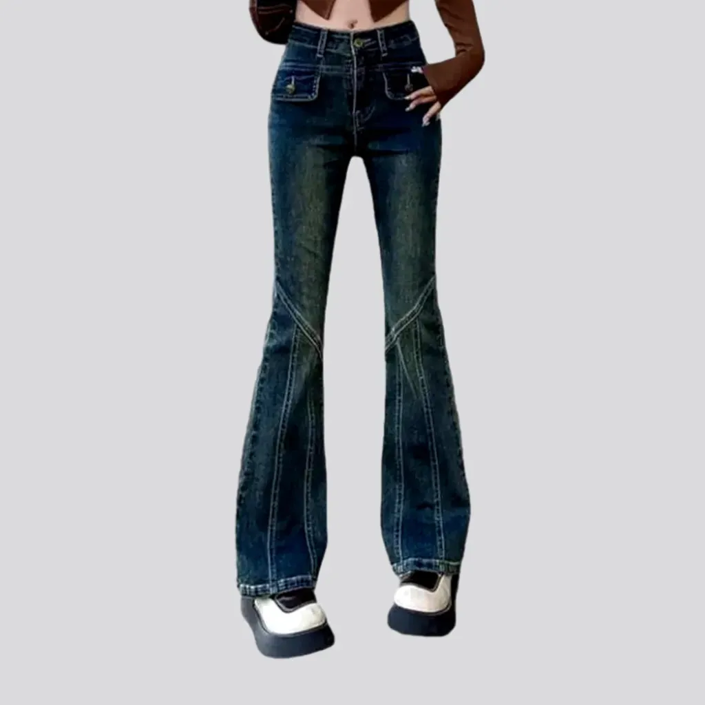 Vintage women's dark-wash jeans