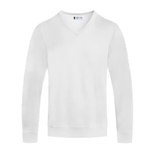 White V-Neck Sweater