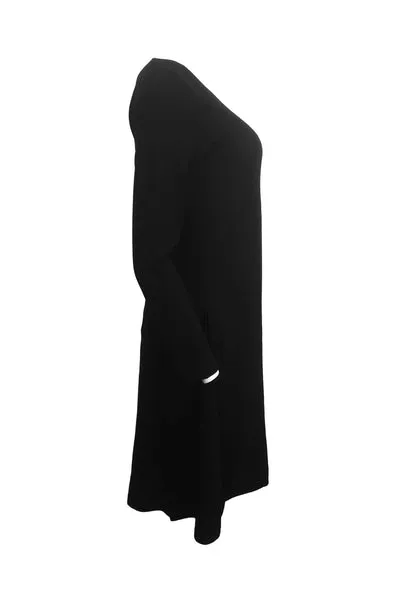 WOMENS 100% MERINO WOOL (210) LONG SLEEVE SWING DRESS